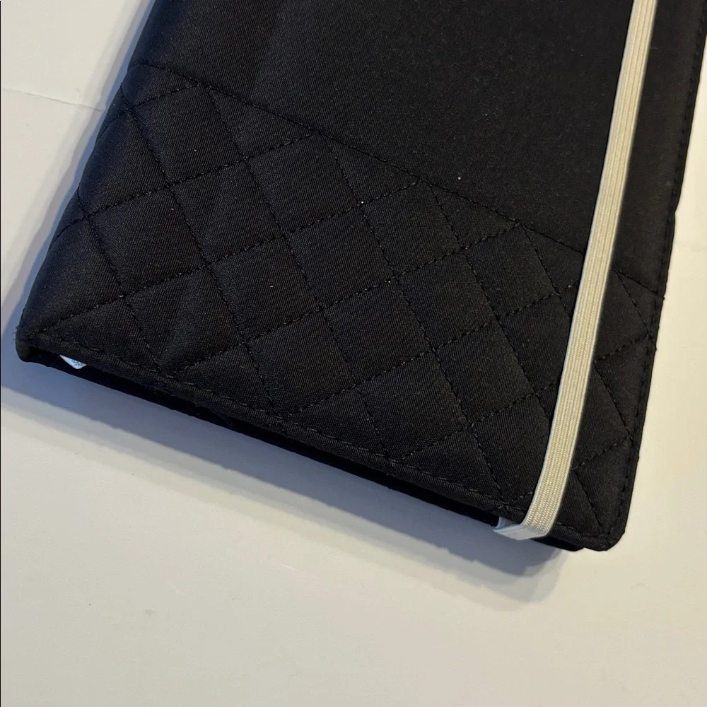 NWOT - Black Quilted Stitch Pattern 80 Page Lined Journal